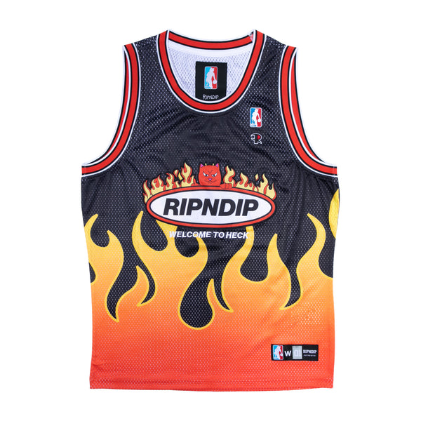 ripndip Welcome To Heck Basketball Jersey (Black)