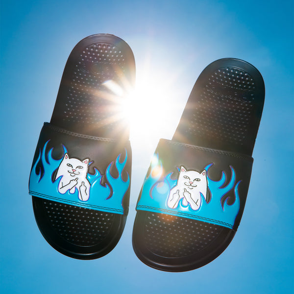 Ripndip Welcome To Heck Slides (Black/Blue)