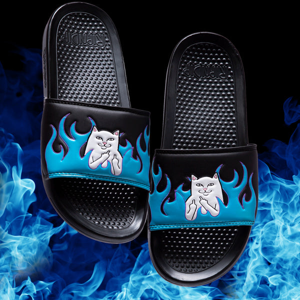 Ripndip Welcome To Heck Slides (Black/Blue)