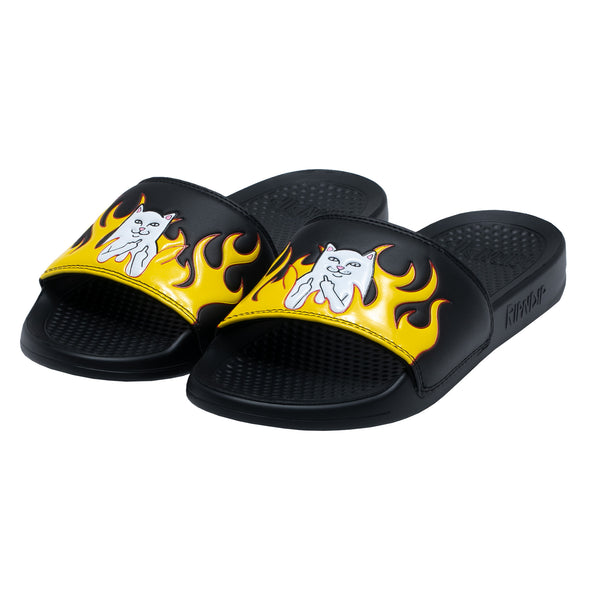 ripndip Welcome To Heck Slides (Black Flame)