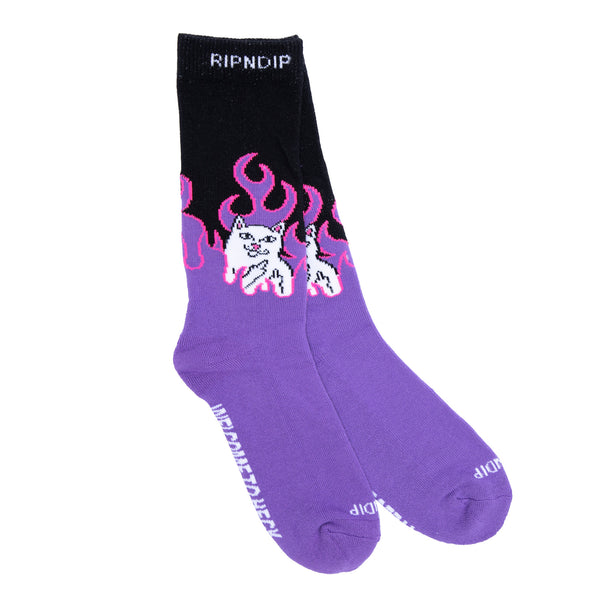 Ripndip Welcome To Heck Socks (Black/Purple)