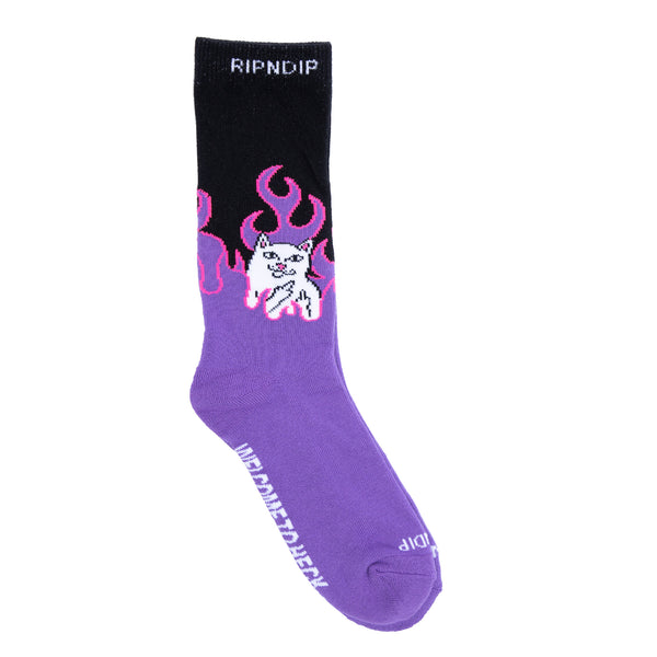 ripndip Welcome To Heck Socks (Black/Purple)