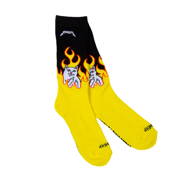 Ripndip Welcome To Heck Socks (Black / Yellow)