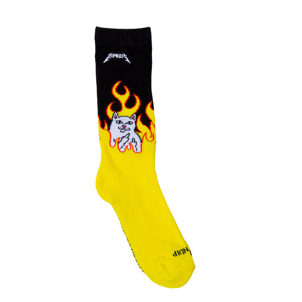 Ripndip Welcome To Heck Socks (Black / Yellow)