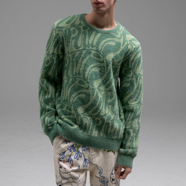 Ripndip Wilshire Knit Mohair Sweater (Pine)