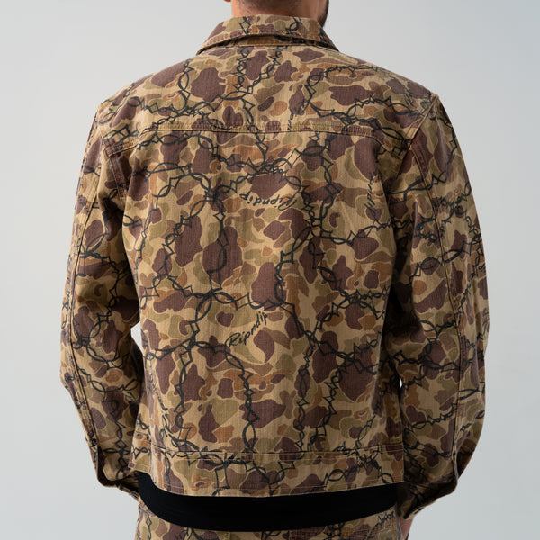Ripndip Wired Button Up Jacket (Tan Camo)
