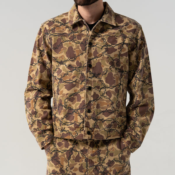 Ripndip Wired Button Up Jacket (Tan Camo)