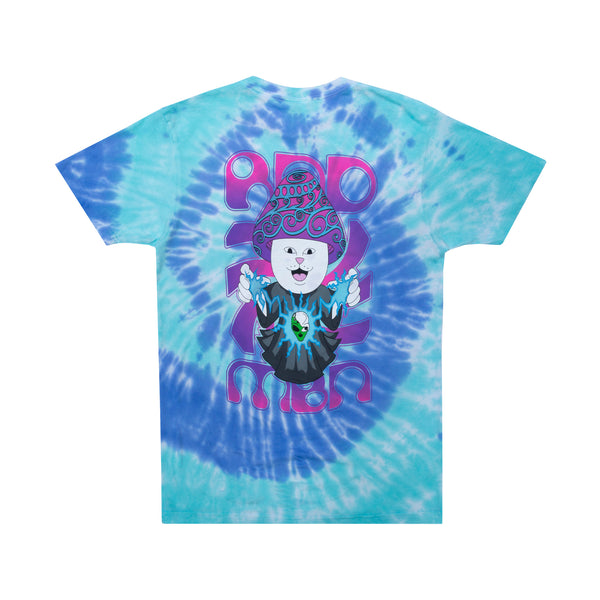 ripndip Wizard Tee (Blue/Aqua Spiral Dye)