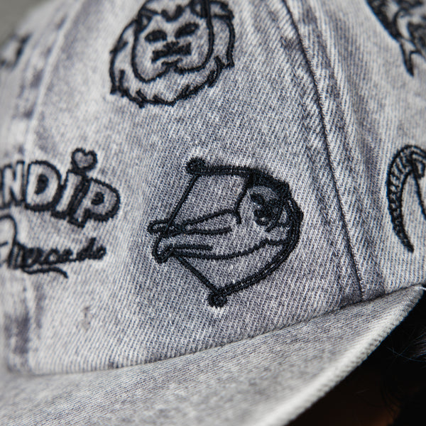 Ripndip Zodiac Mucho 6 Panel (Black Washed Denim)
