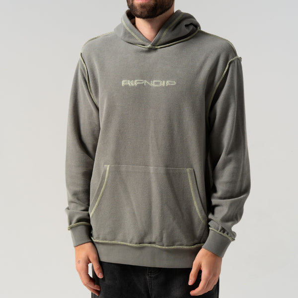 Ripndip Saturn Reverse Stitch Fleece Hoodie (Steel Grey)