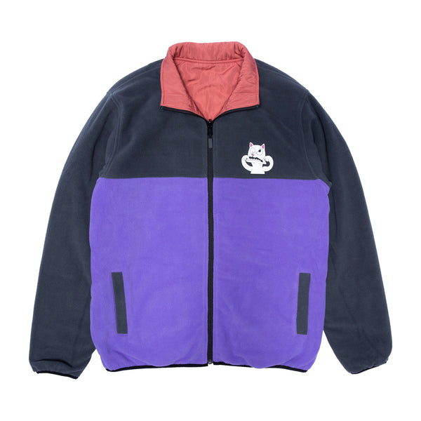 Ripndip Shmoody Polar Fleece Quilted Reversible Jacket (Clay/Purple)