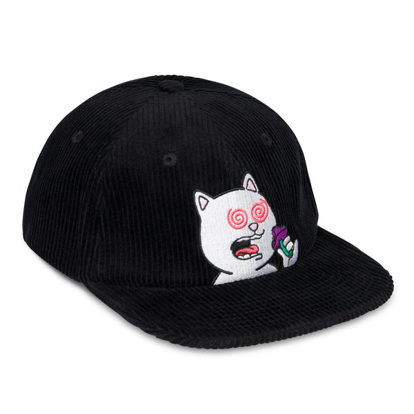 ripndip Shroom Diet 6 Panel Corduroy Strapback (Black)
