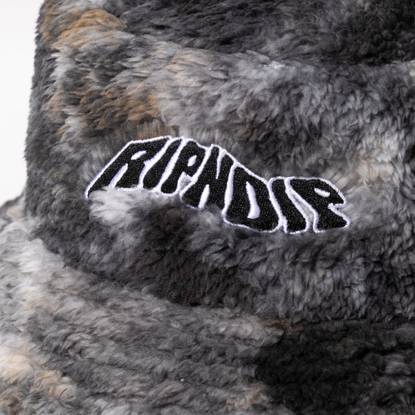 Ripndip Warped Tie Dye Sherpa Bucket Hat (Navy/Mauve)
