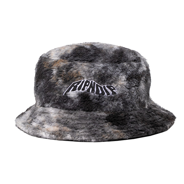 Ripndip Warped Tie Dye Sherpa Bucket Hat (Navy/Mauve)