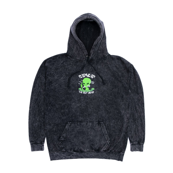 Ripndip We Out Here Smoking Hoodie (Black Mineral Wash)
