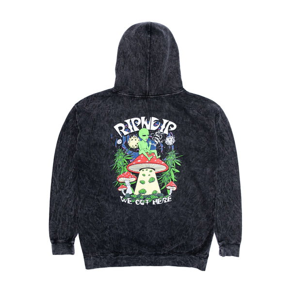 Ripndip We Out Here Smoking Hoodie (Black Mineral Wash)