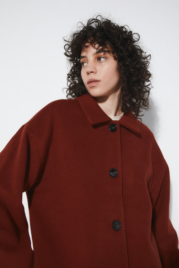 Rita Row Aline Coat - Rust
