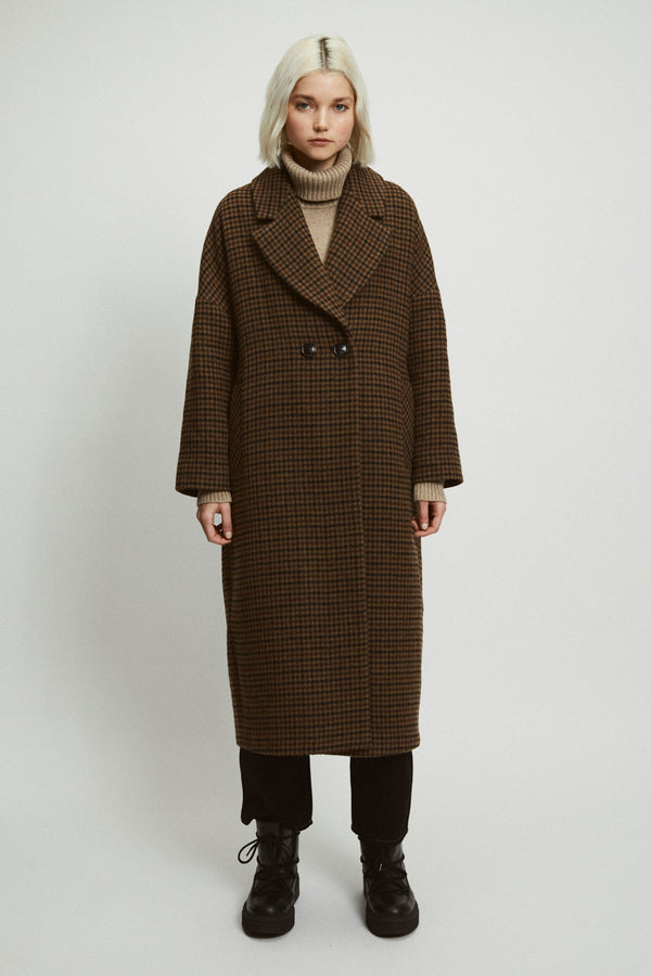 Rita Row Cedar Coat Checkered