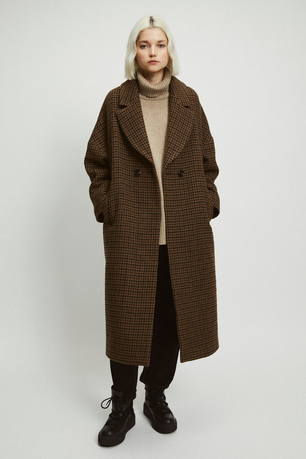 Rita Row Cedar Coat Checkered