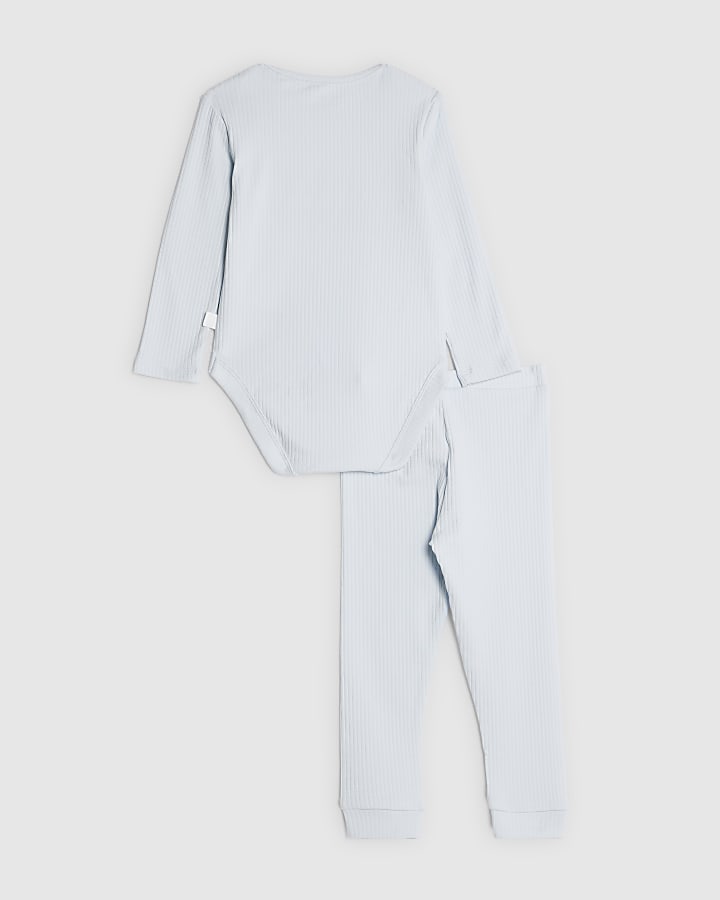 River Island Baby Boys Blue Little Prince T-Shirt Set