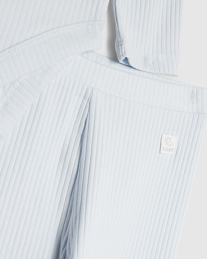 River Island Baby Boys Blue Little Prince T-Shirt Set