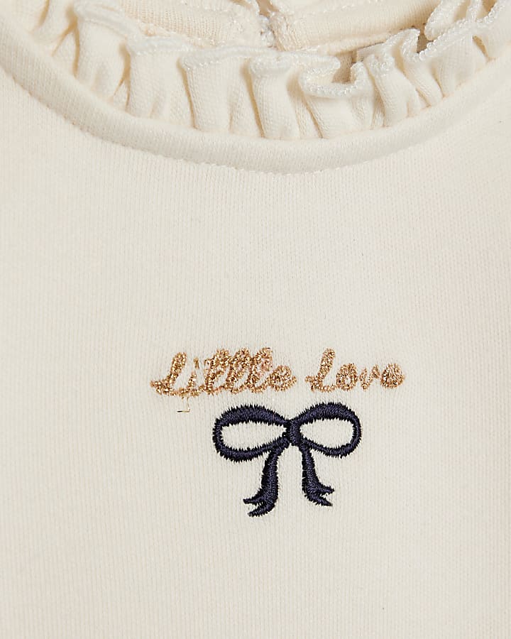 river island Baby Girls Cream Boucle 3 Piece Jacket Set
