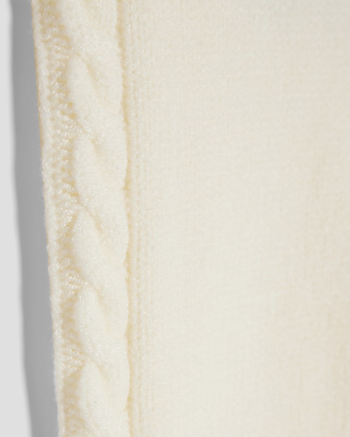 River Island Baby Girls Cream Bow Peplum Hem Cardigan Set