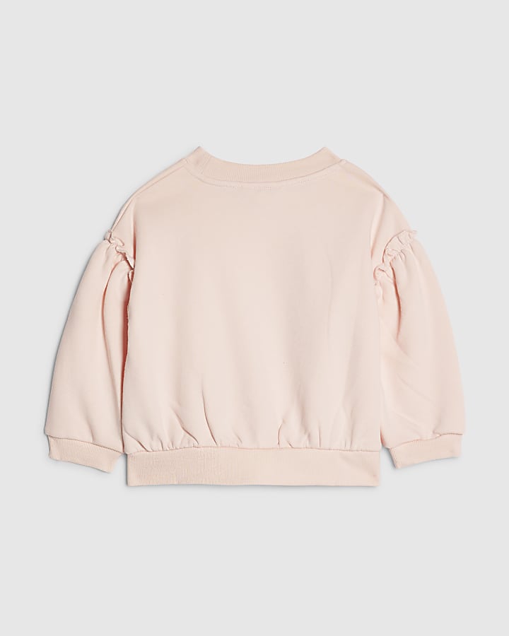 River Island Baby Girls Pink Ginger Bread Sweatshirt