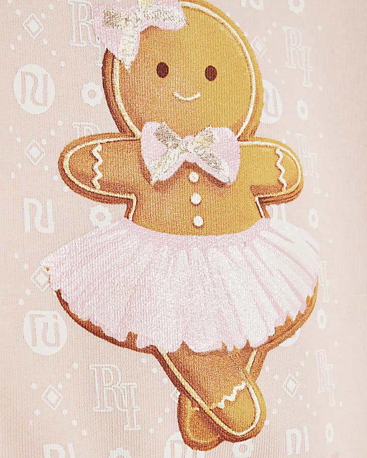 River Island Baby Girls Pink Ginger Bread Sweatshirt