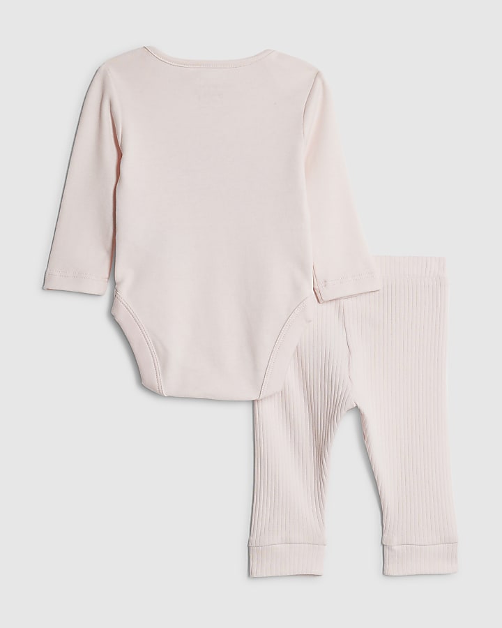 River Island Baby Girls Pink Little Princess Top Set