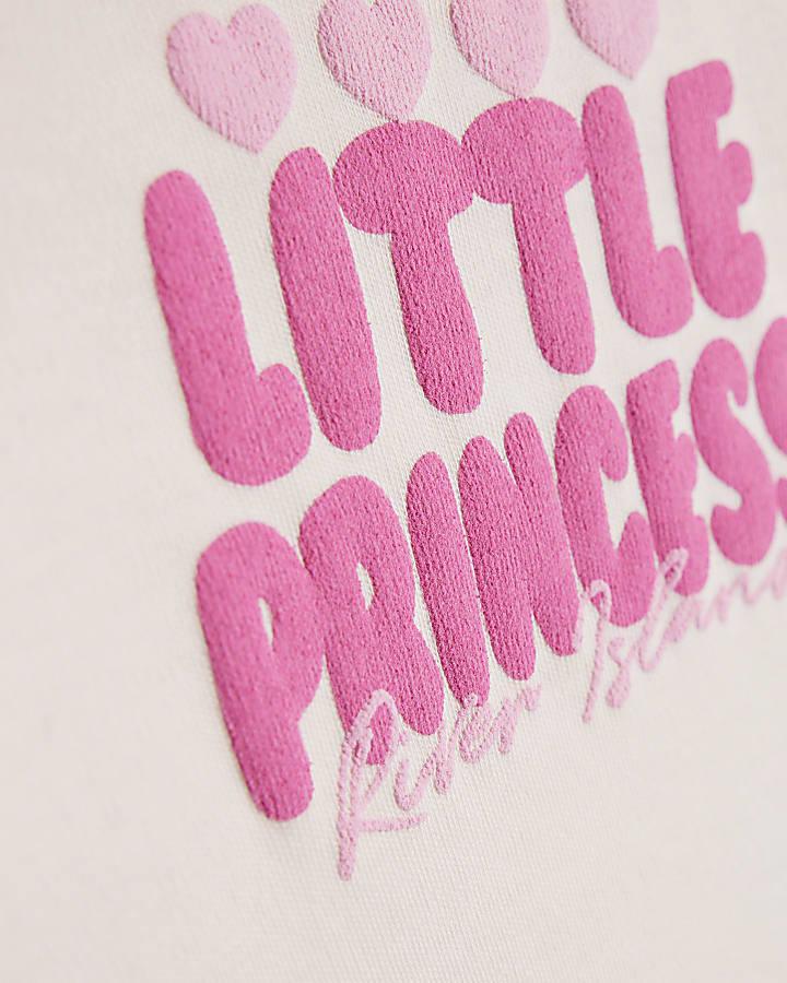 River Island Baby Girls Pink Little Princess Top Set