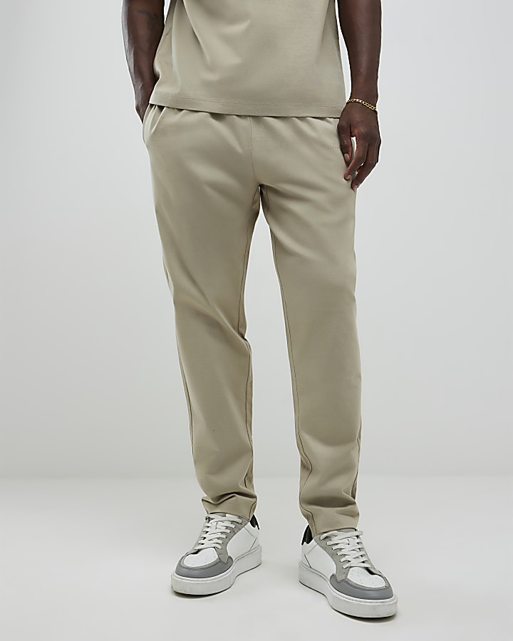 River Island Beige Boxy Fit T-Shirt And Joggers Set