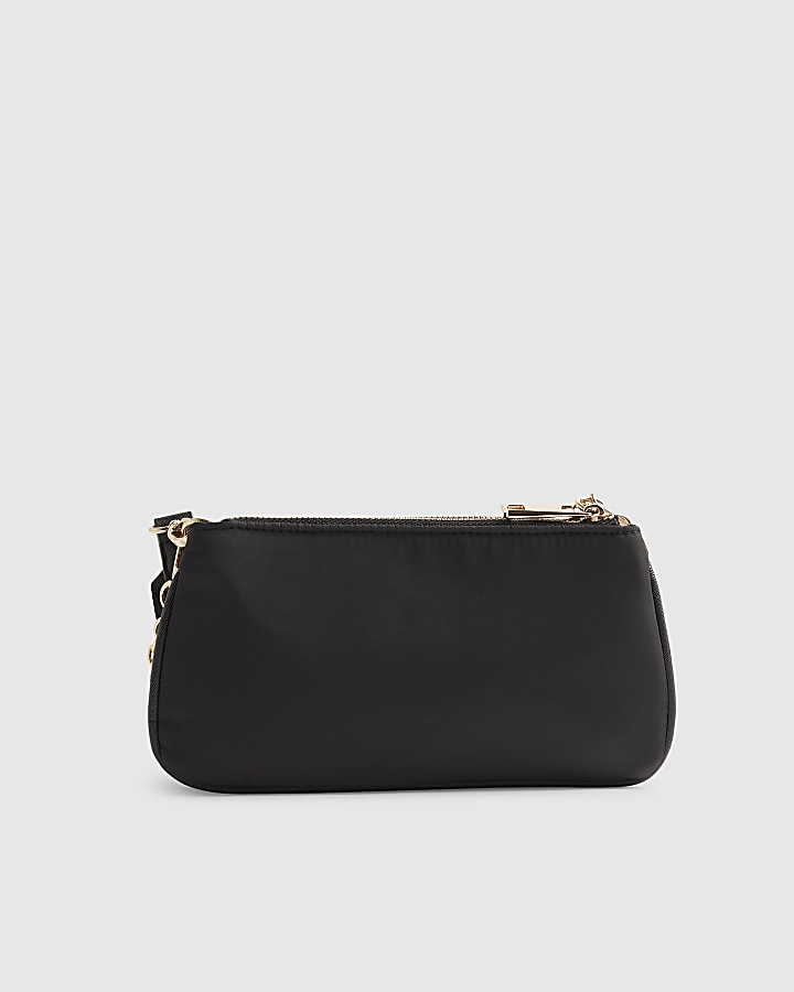 River Island Black Double Compartment Cross Body Bag