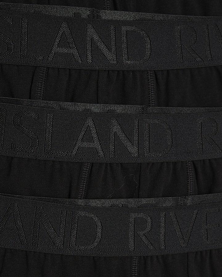 River Island Black Jacquard Waistband Pack Of 5 Trunks