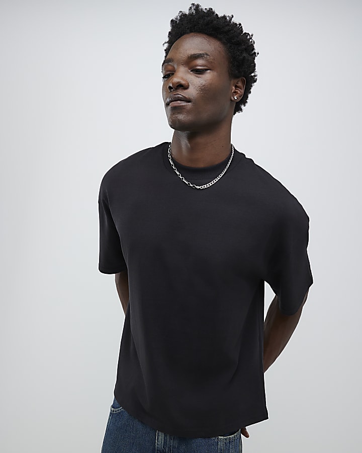 River Island Black Oversized Fit Pack Of 3 T-Shirts