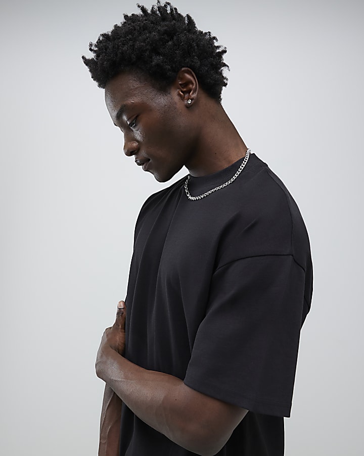 River Island Black Oversized Fit Pack Of 3 T-Shirts