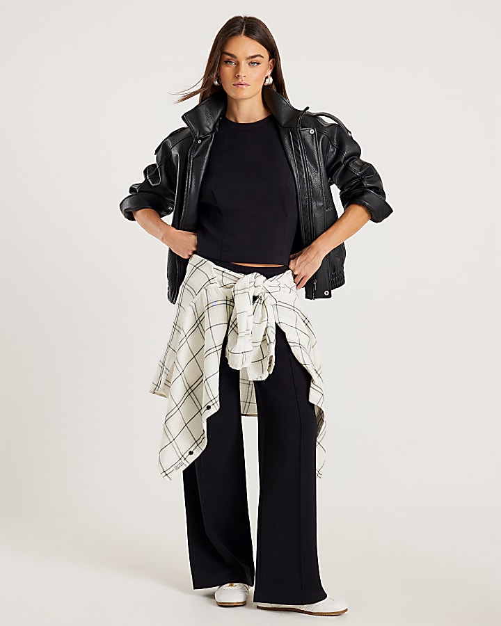 River Island Black Premium Long Sleeve Batwing Sweatshirt