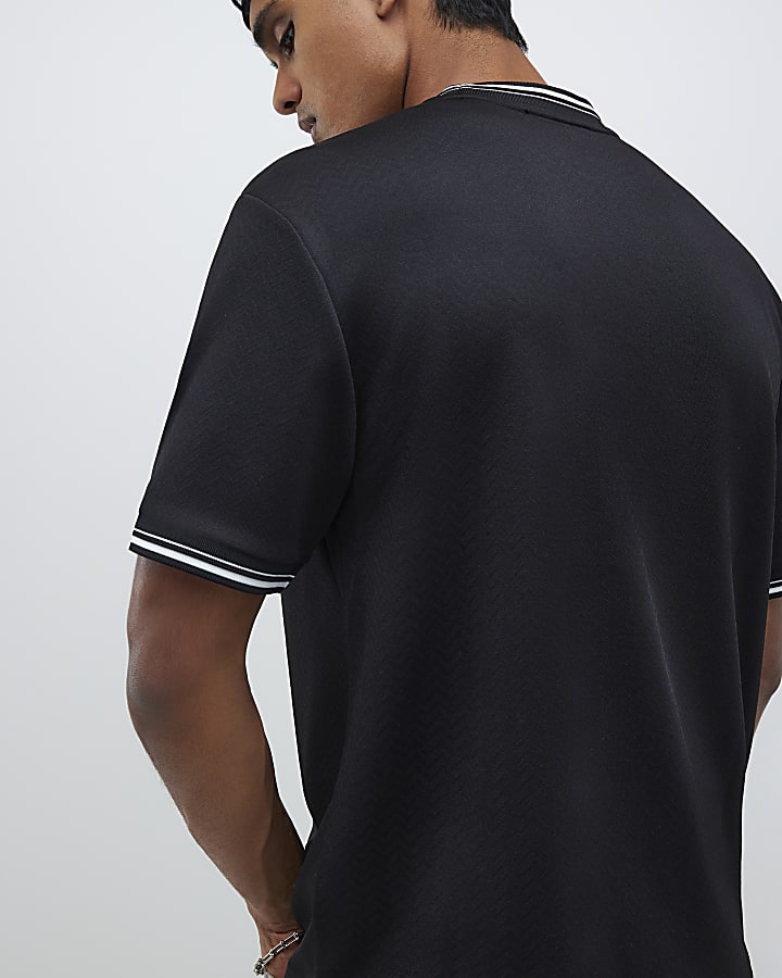 River Island Black Regular Fit Palais Badge T-Shirt