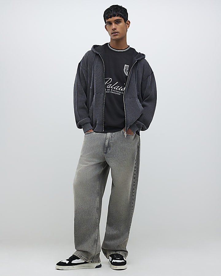 River Island Black Regular Fit Palais Badge T-Shirt