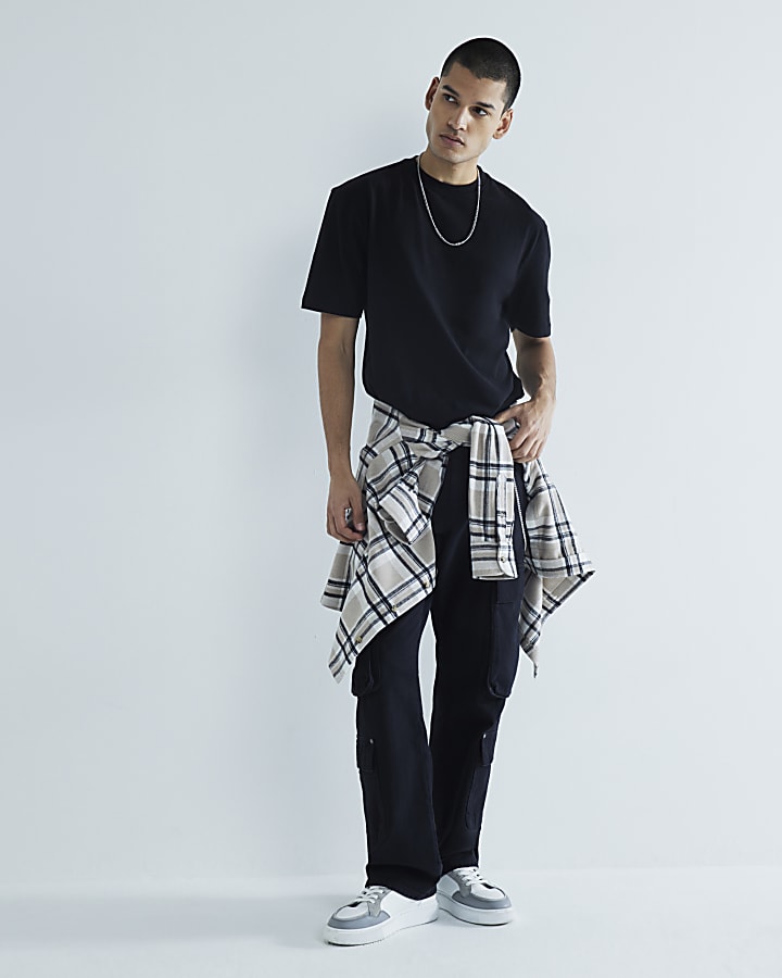 River Island Black Regular Fit Short Sleeve T-Shirts 3Pack