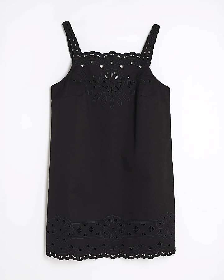 river island Black Sleeveless Cut Out Mini Shift Dress