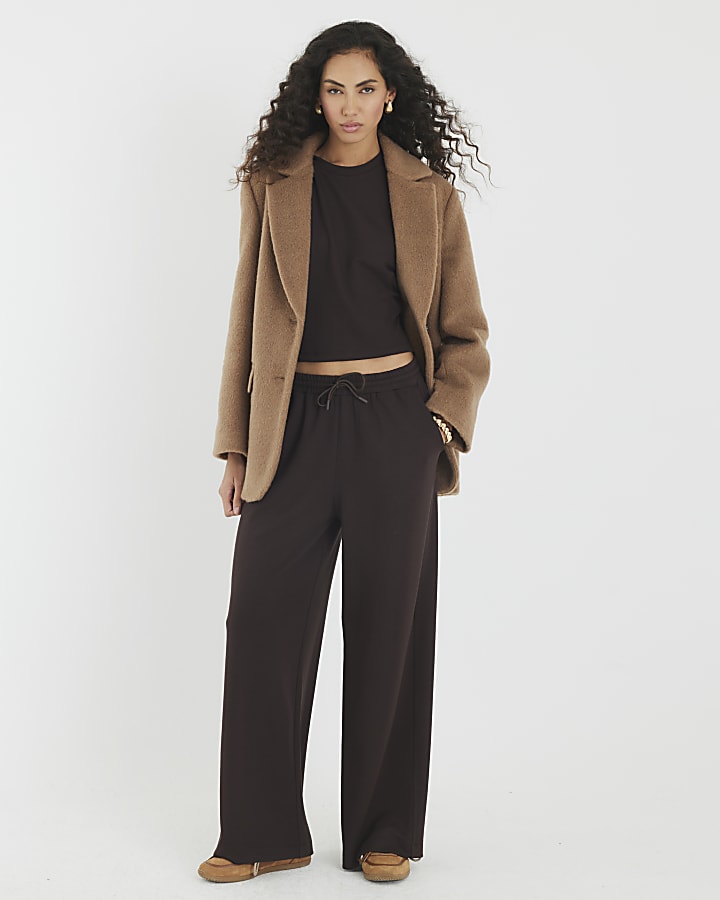 River Island Brown Premium Batwing Sleeve Sweatshirt