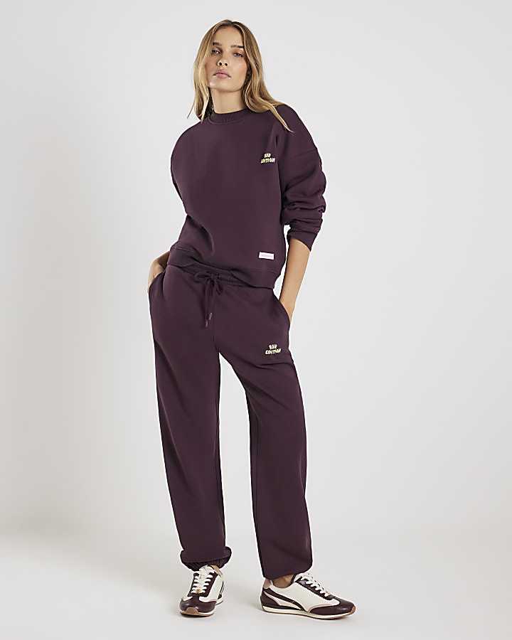 River Island Brown RVR Edition Back Print Sweatshirt