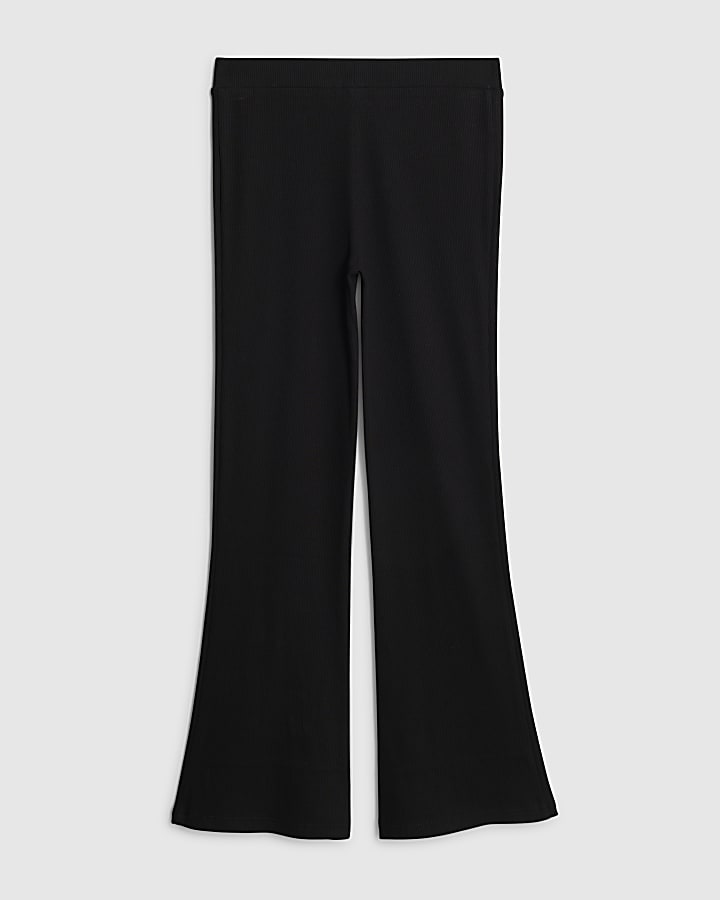 River Island Girls Black Embellished Charm Flared Trousers