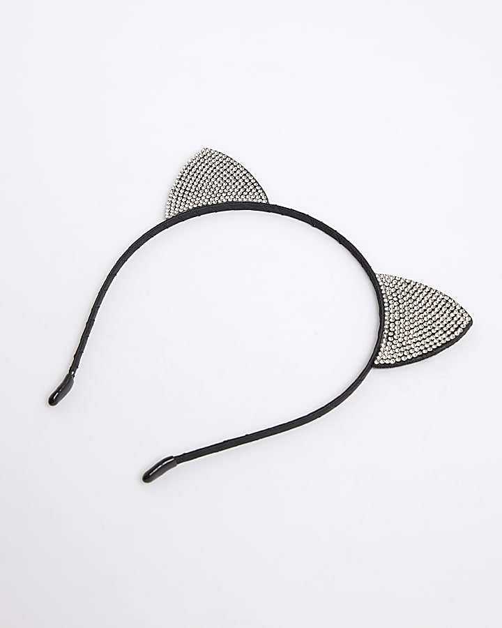 river island Girls Black Halloween Cat Ear Headband