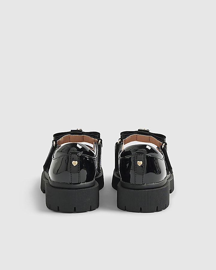River Island Girls Black Multiple Straps Mary Jane Shoes
