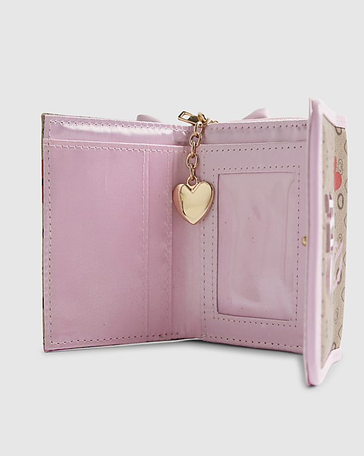 river island Girls Brown Ladybird RI Monogram Purse