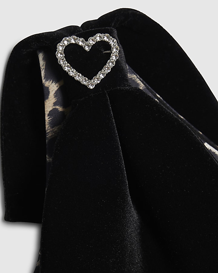 River Island Girls Brown Leopard One Shoulder Bow Dress