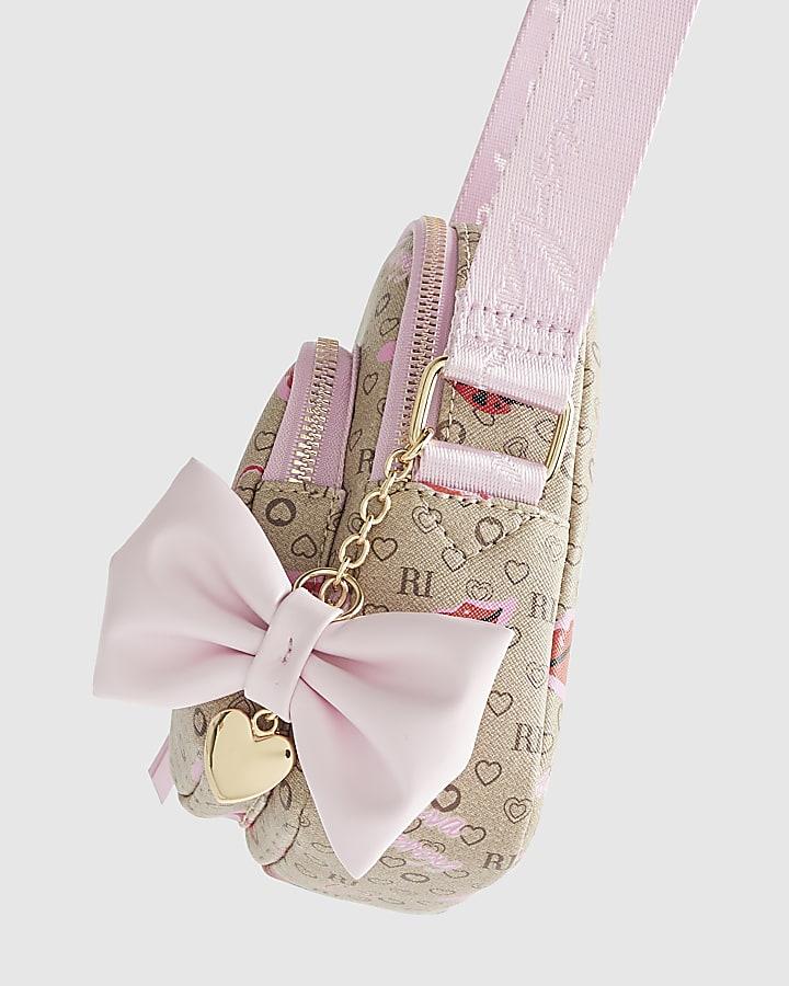 River Island Girls Brown Lips Ladybird Cross Body Bag