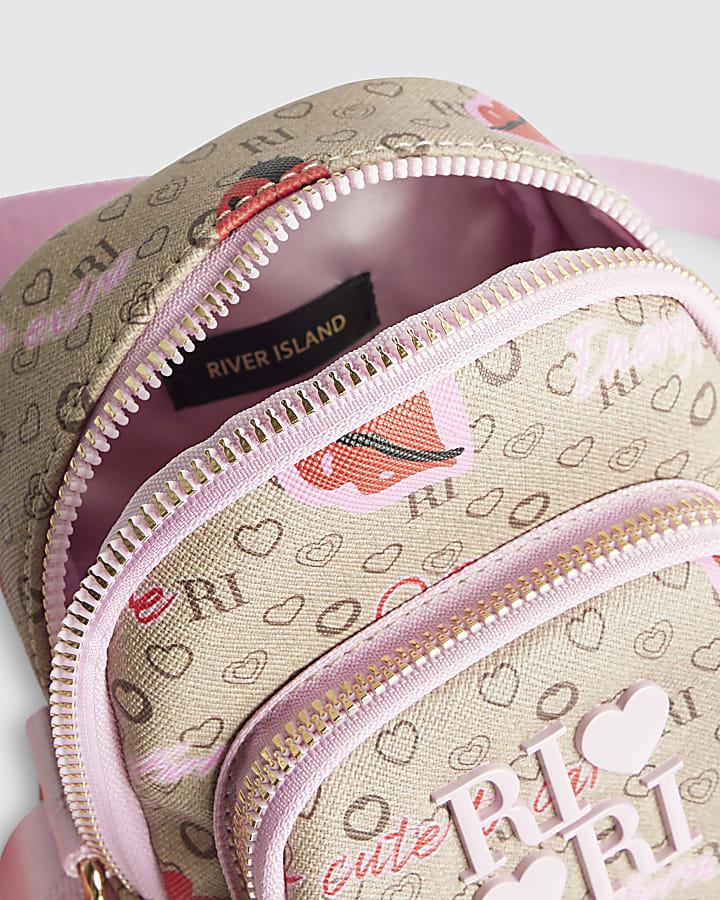 river island Girls Brown Lips Ladybird Cross Body Bag